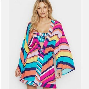 Trina Turk Catch a Wave Kimono Cover Up Robe XS